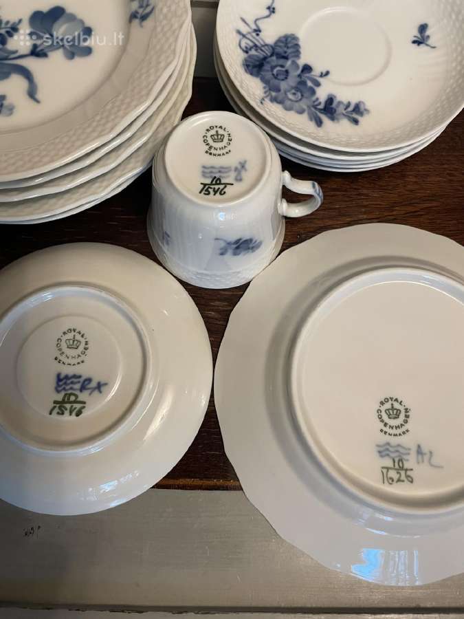 Royal Copenhagen Blue Flower espresso setas 6 asm - nuotraukos Nr. 5