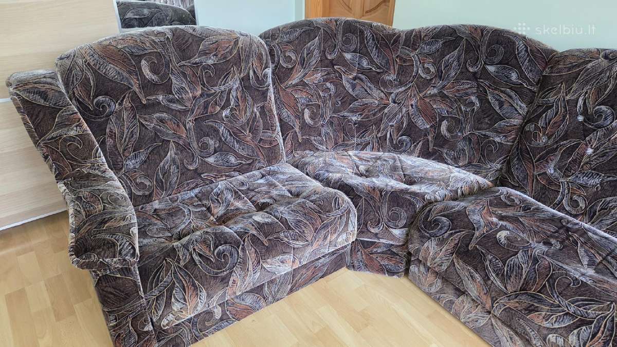 Minkštas kampinis komplektas – sofa-lova - nuotraukos Nr. 3