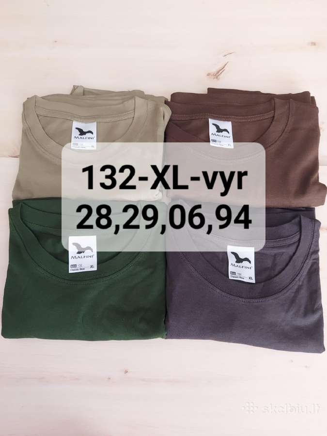 Nauji, XL, 4 sp, medvilniniai vyriški marškinėliai - nuotraukos Nr. 4