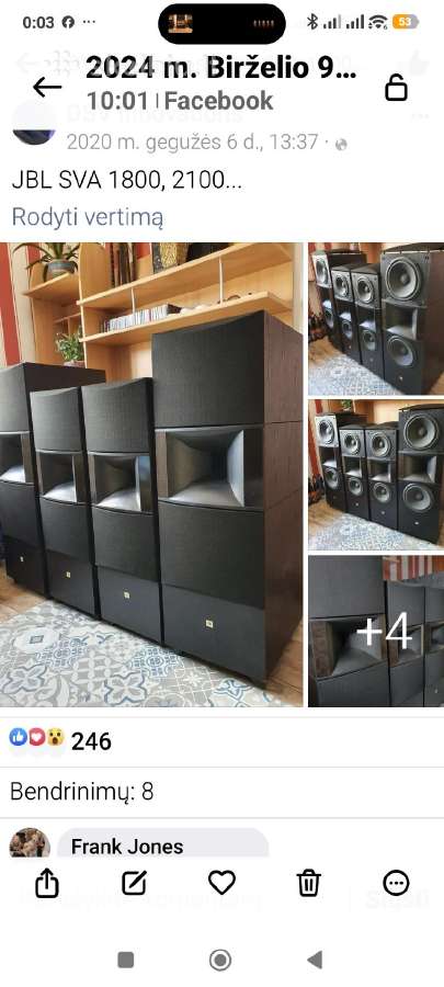 Nupirkčiau Jbl kolonėles sva 2100