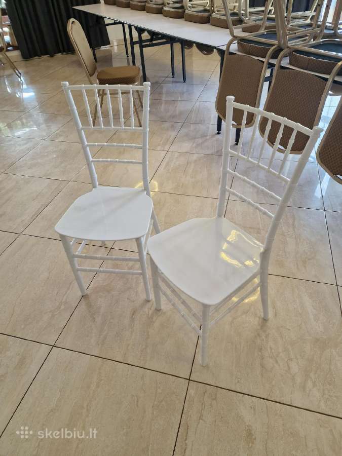 Kėdės Chiavari, baltos ,bambuko imitacija - nuotraukos Nr. 3