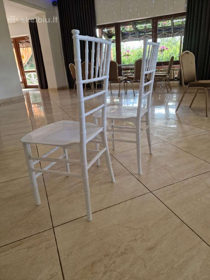Kėdės Chiavari, baltos ,bambuko imitacija - nuotraukos Nr. 2