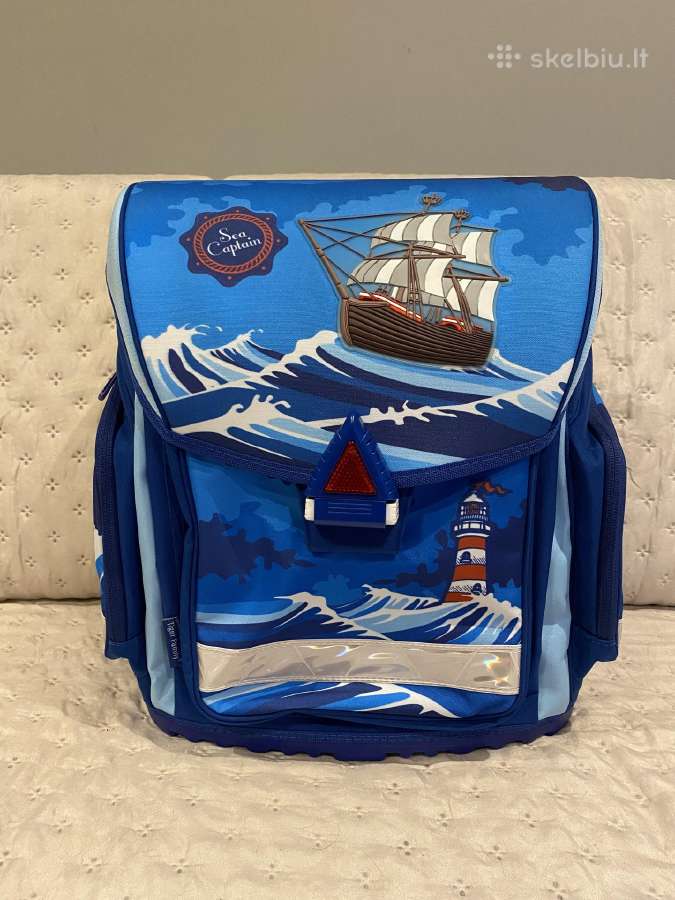 Nauja Mokyklinė kuprinė Tiger Fam 1 Blue Ship