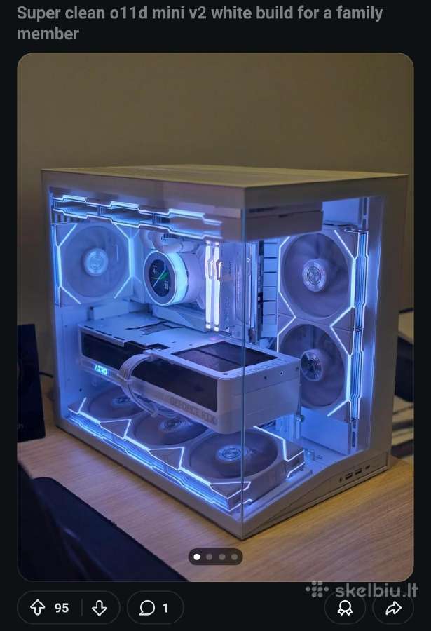 Baltas Lian li 5070 Ti R7 9800x3d arba pagal jus