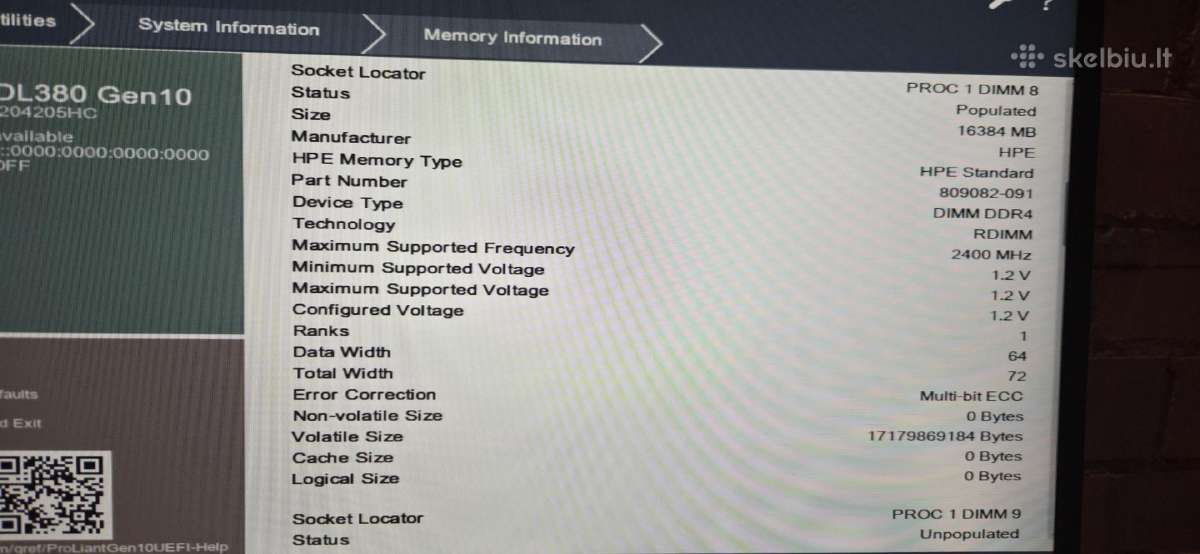 Hp Dl380 G10 2x8260+128gb RAM Ddr4 2x800gb Sas SSD - nuotraukos Nr. 14