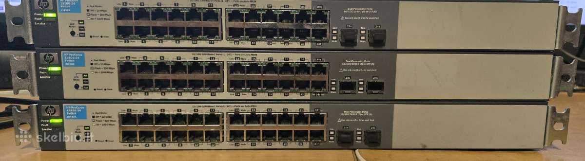 Hp Procurve 1810g-24 Aruba 3com Cisco 40gbe ir kt. - nuotraukos Nr. 3