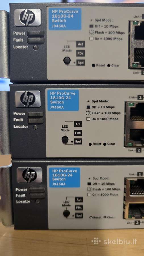 Hp Procurve 1810g-24 Aruba 3com Cisco 40gbe ir kt. - nuotraukos Nr. 4