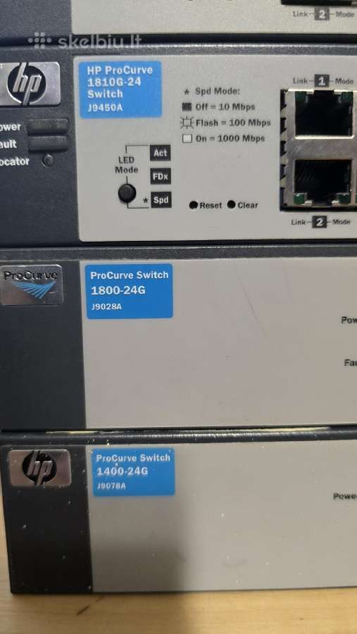 Hp Procurve 1810g-24 Aruba 3com Cisco 40gbe ir kt. - nuotraukos Nr. 5