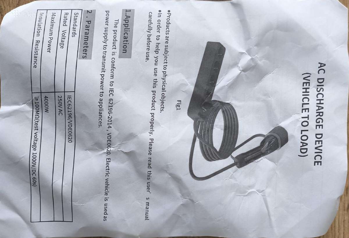 Elektromobilio discharge laidas Byd - nuotraukos Nr. 2