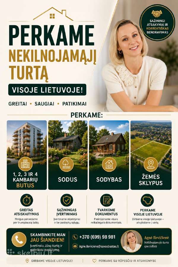 Perkame įvairų nekilnojamąjį turtą