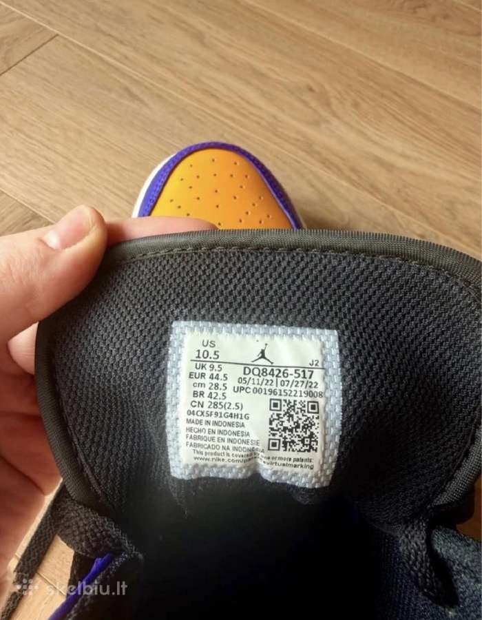 Jordan 1 mid lakers kedai - nuotraukos Nr. 6