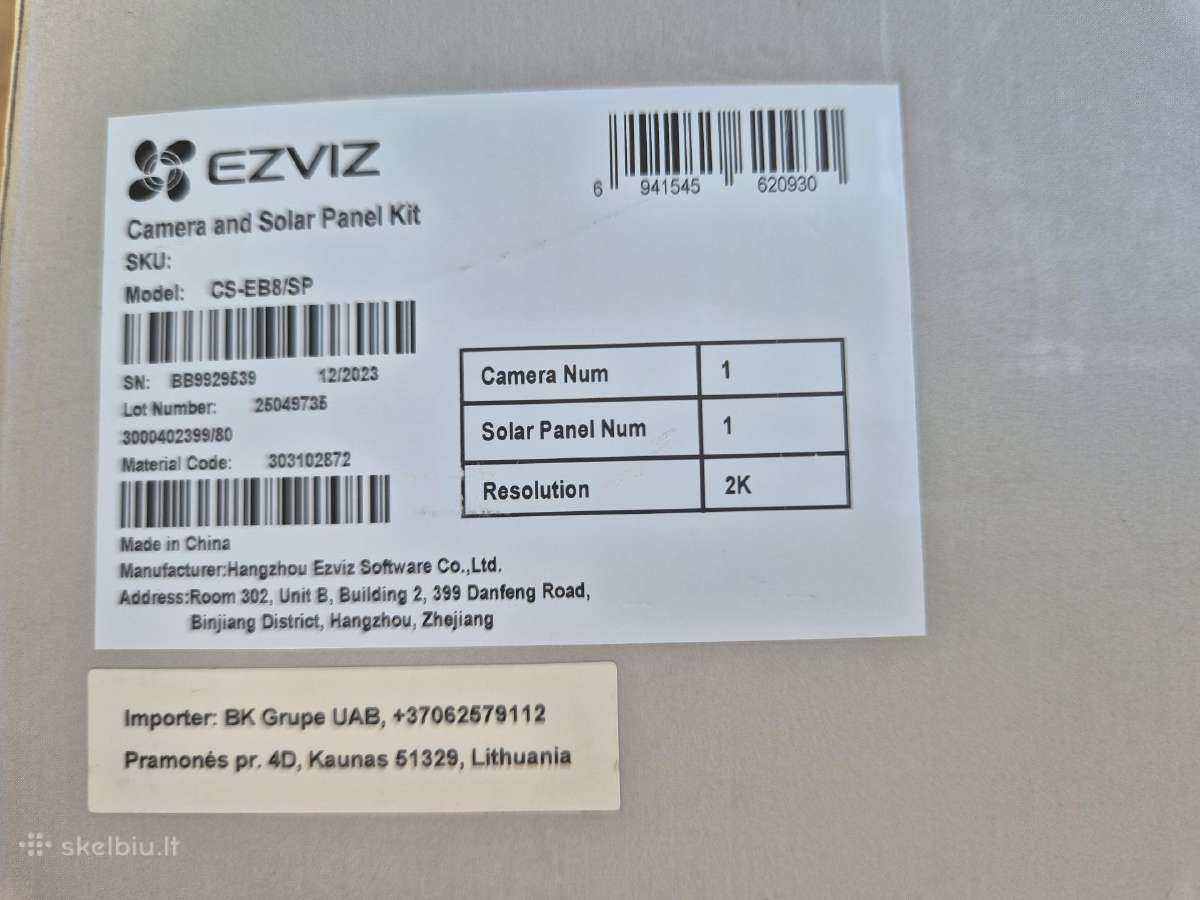 Ezviz 4G visai autonomine su akumuliatorium 360 su - nuotraukos Nr. 3