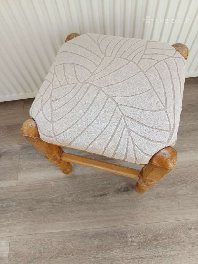 Medinė taburetė iš masyvo - nuotraukos Nr. 2
