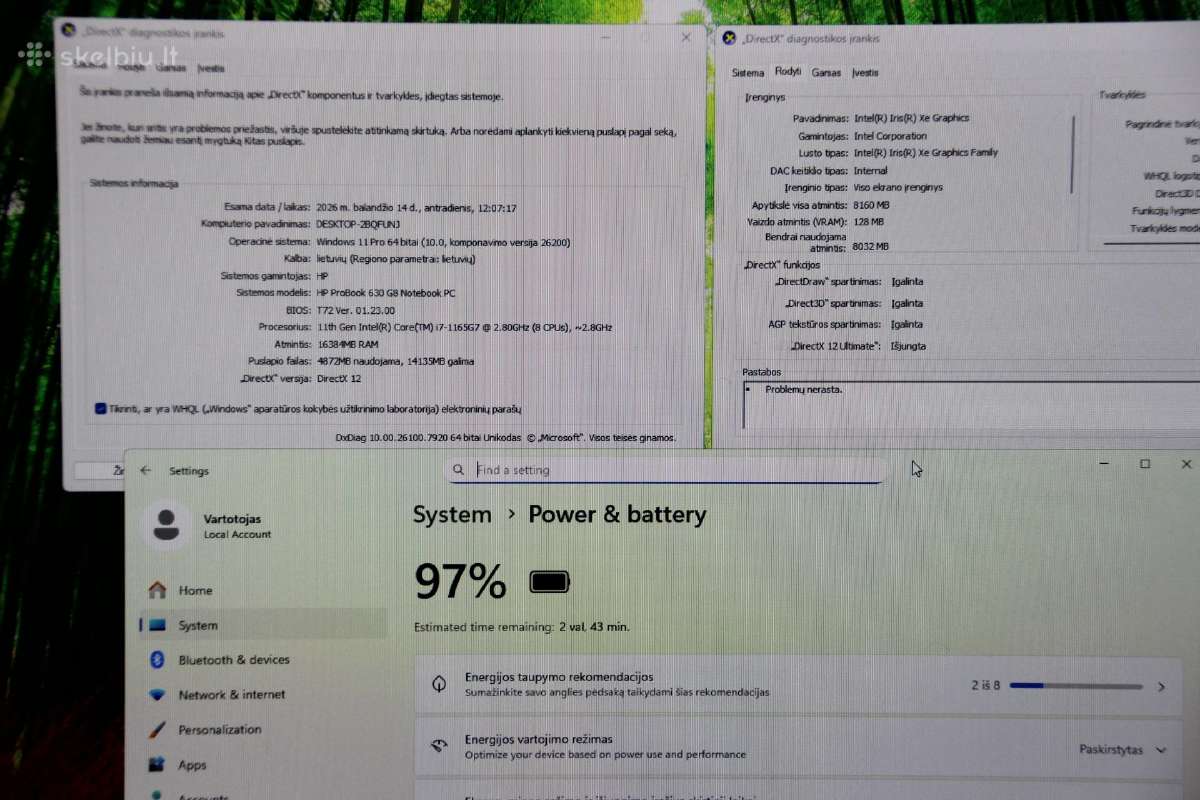 Hp Probook i7-1165g7 16gb 512ssd Fullhd Ips - nuotraukos Nr. 10