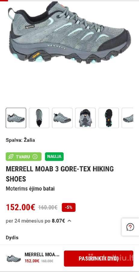 Merrell moab 3 gore- tex - nuotraukos Nr. 12