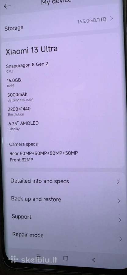 Xiaomi 13 Ultra 1tb - nuotraukos Nr. 8