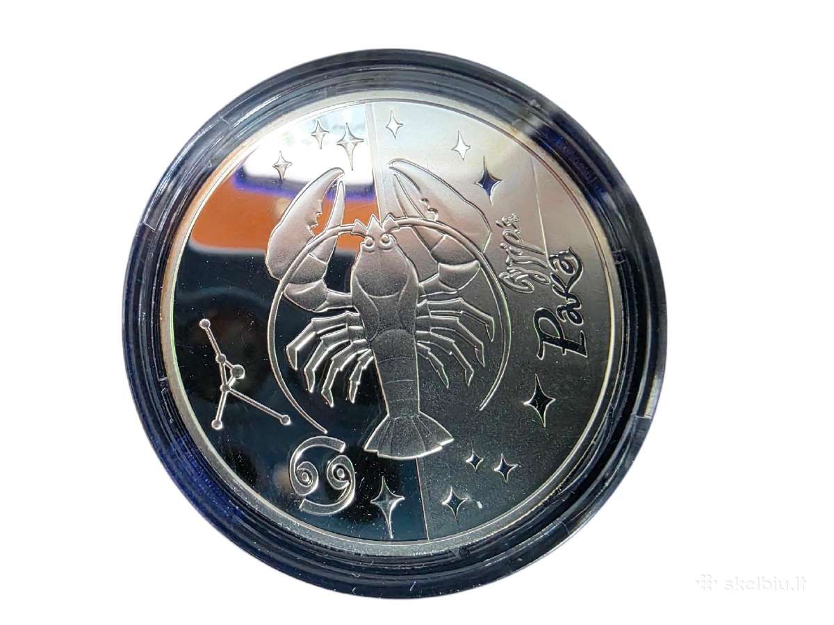 Parduodu kolekcines zodiako sidabrines monetas - nuotraukos Nr. 4