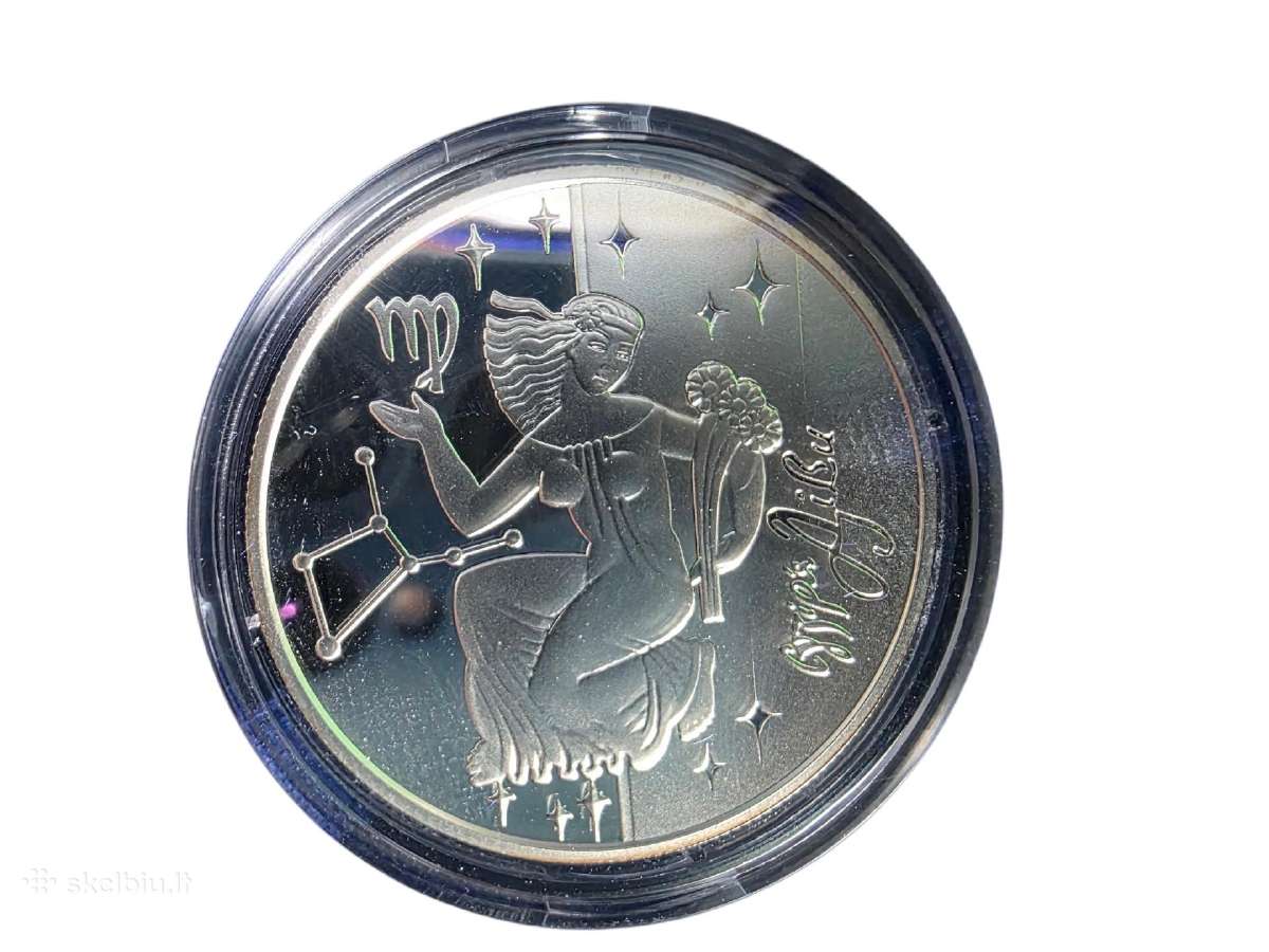 Parduodu kolekcines zodiako sidabrines monetas - nuotraukos Nr. 5