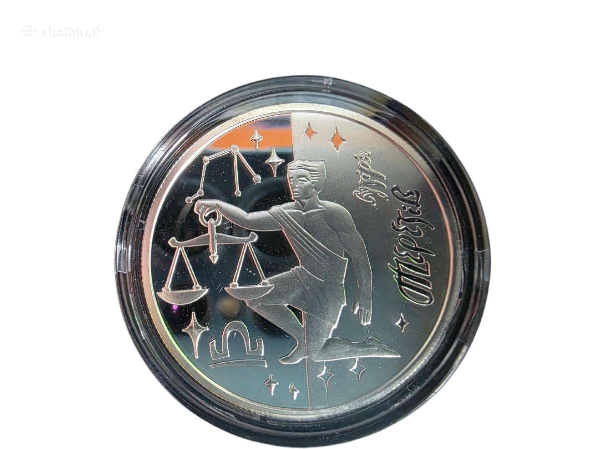 Parduodu kolekcines zodiako sidabrines monetas - nuotraukos Nr. 7
