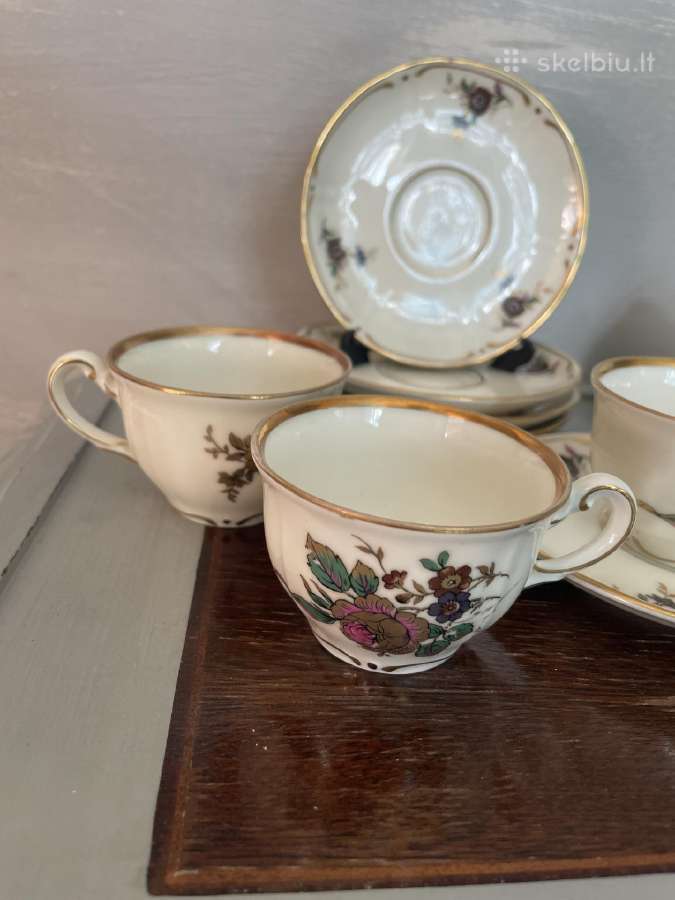 Reti espresso puodeliai Karlskrona (6vnt) -1930 - nuotraukos Nr. 2