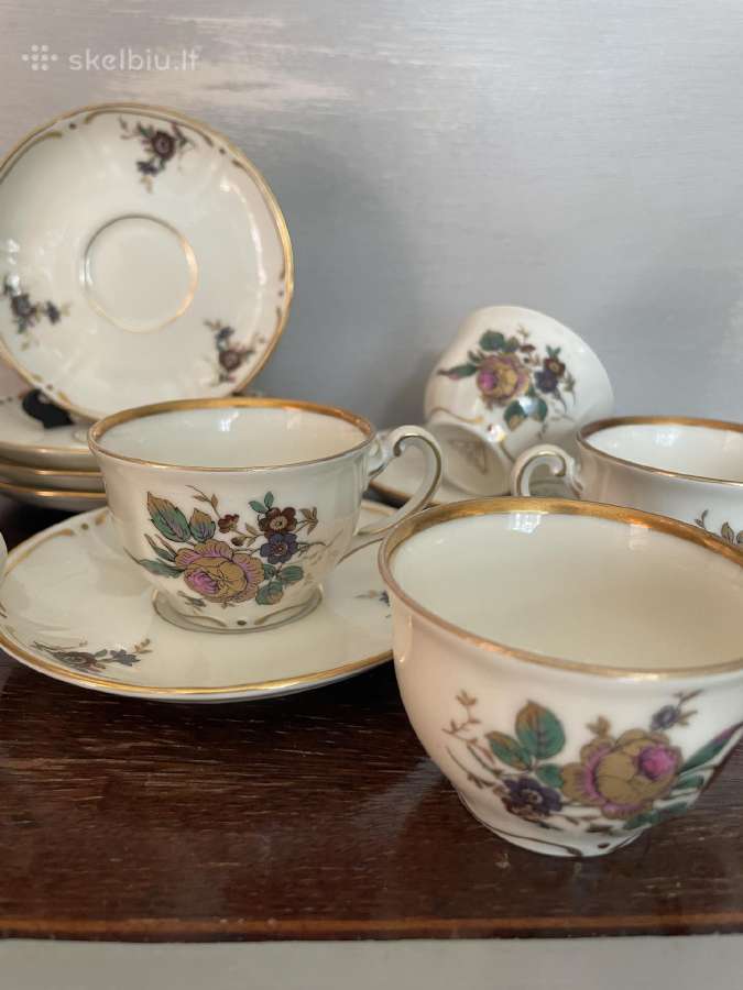 Reti espresso puodeliai Karlskrona (6vnt) -1930 - nuotraukos Nr. 3
