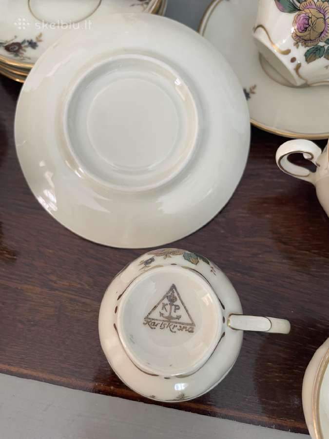 Reti espresso puodeliai Karlskrona (6vnt) -1930 - nuotraukos Nr. 6