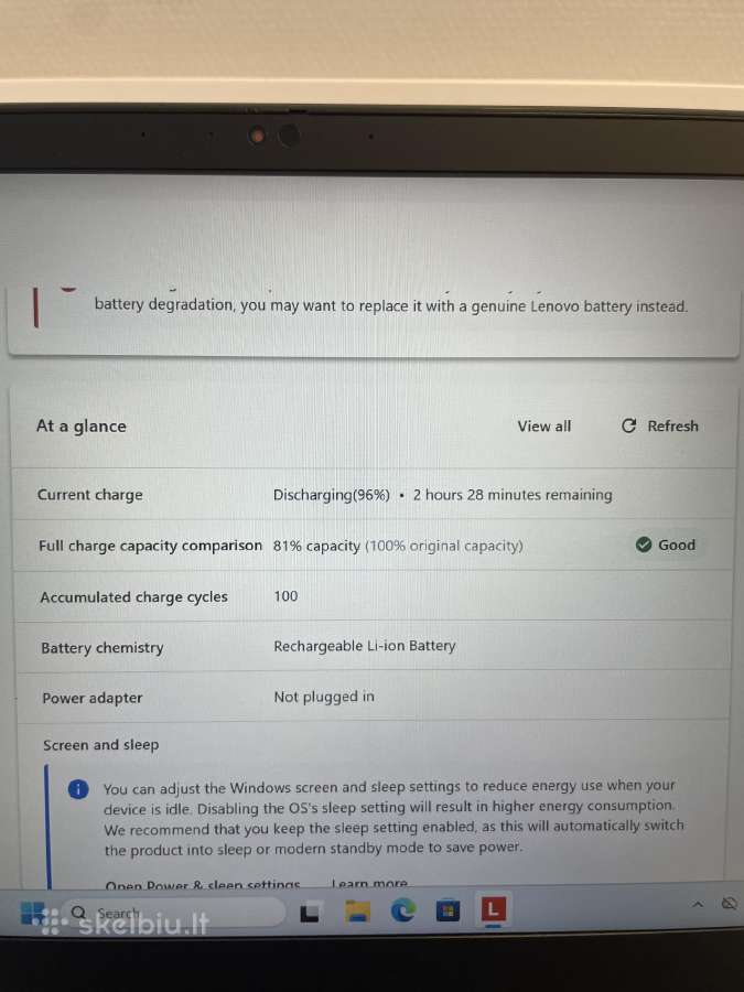 Lenovo Thinkpad T14s Gen2 i5-1145g7 256gb SSD 16gb - nuotraukos Nr. 8