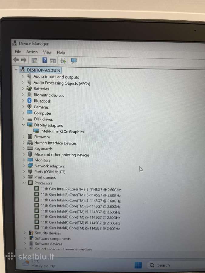 Lenovo Thinkpad T14s Gen2 i5-1145g7 256gb SSD 16gb - nuotraukos Nr. 9