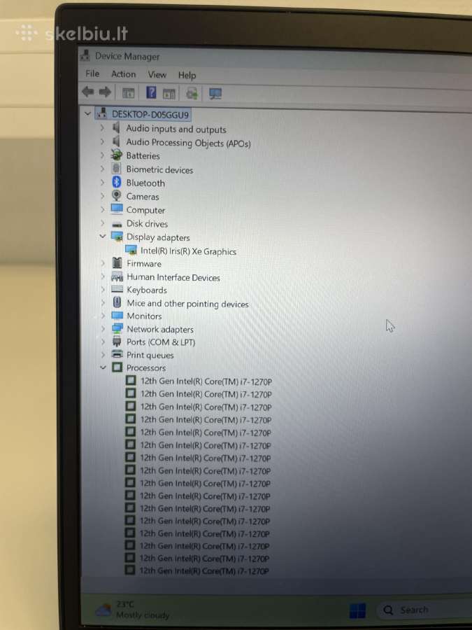 Lenovo Thinkpad T14s Gen3 i7-1270p 256gb SSD 32gb - nuotraukos Nr. 8