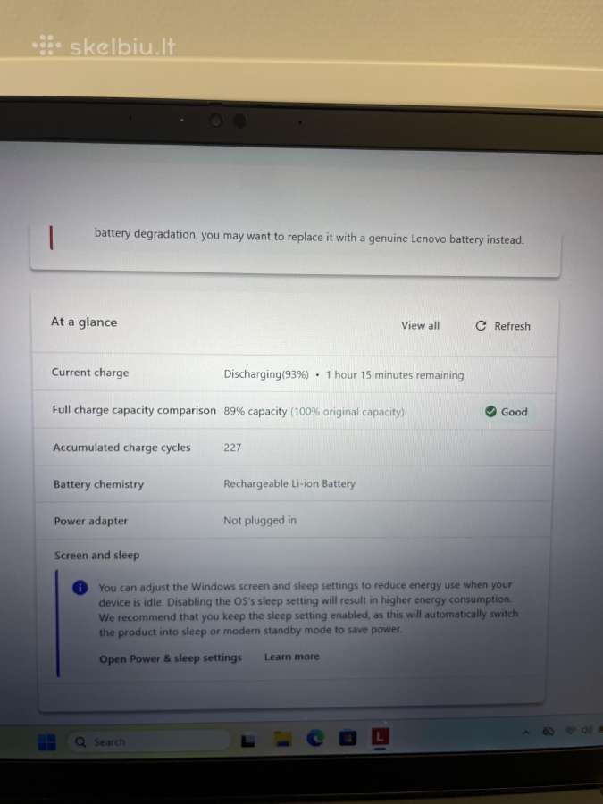 Lenovo Thinkpad T14s Gen3 i7-1270p 256gb SSD 32gb - nuotraukos Nr. 9