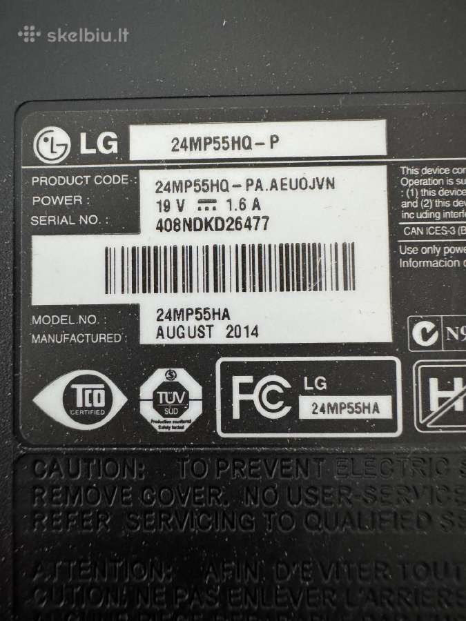 Naudotas monitorius LG 24" HD - nuotraukos Nr. 3
