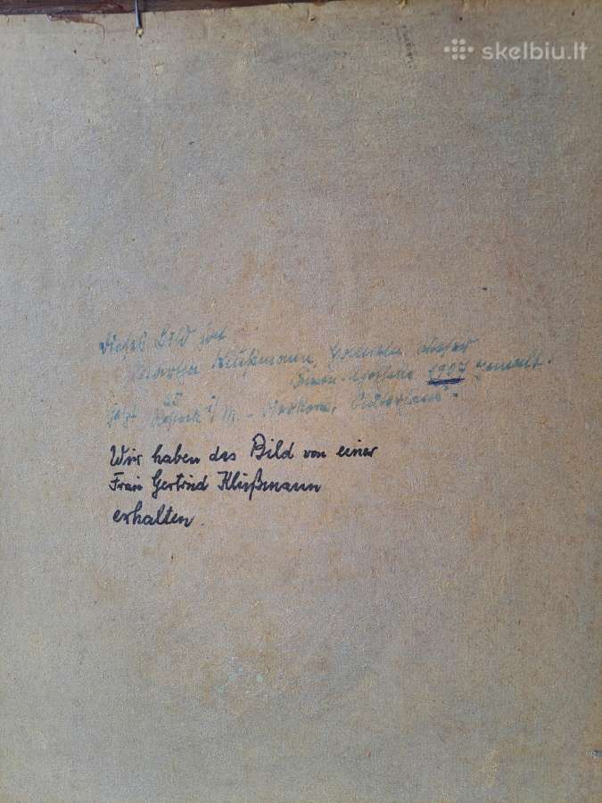 1907 m. antikvarinis vokiškas paveikslas. - nuotraukos Nr. 2