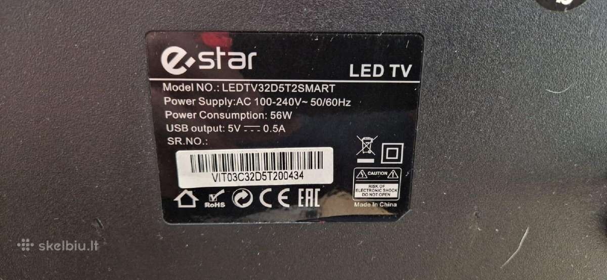 Televizorius LED E-star 32" Smart - nuotraukos Nr. 3