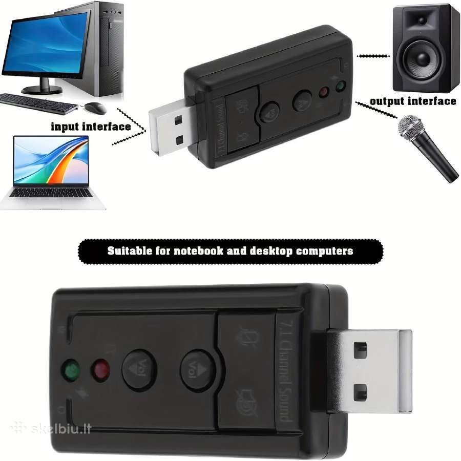 Išorinis Usb garso modulis - nuotraukos Nr. 3