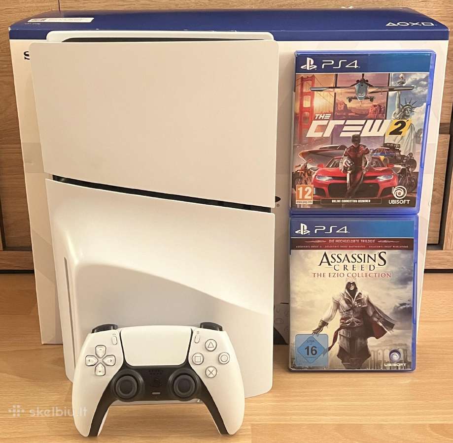 Playstation slim disk 1tb + žaidimai