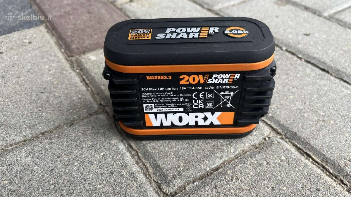 Worx akumuliatorius 20v 4ah