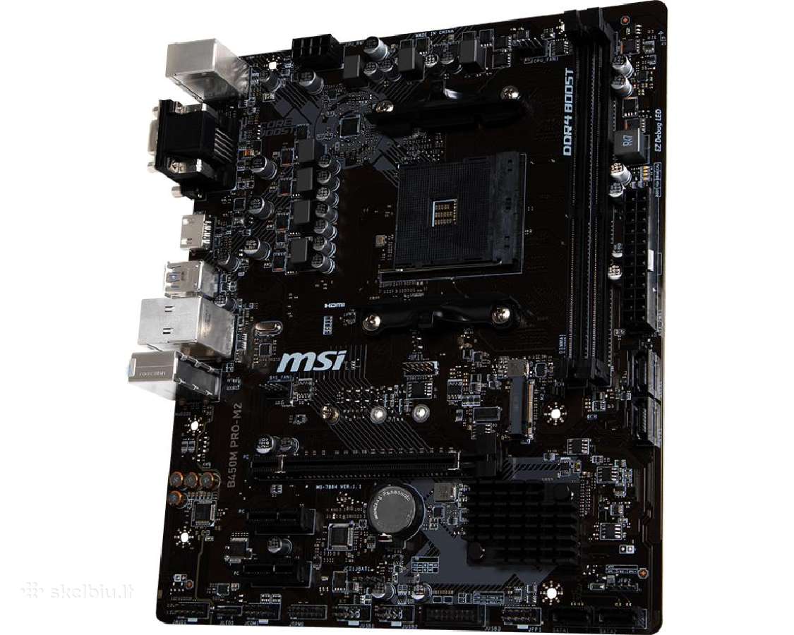 Msi B450m Pro-m2 Am4 Ddr4 M.2 I/o Shield