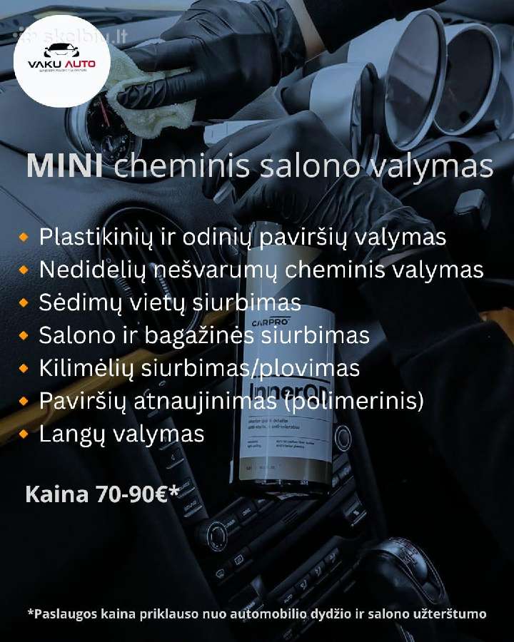 Cheminis ir detalus salono valymas "Vakuauto" - nuotraukos Nr. 2