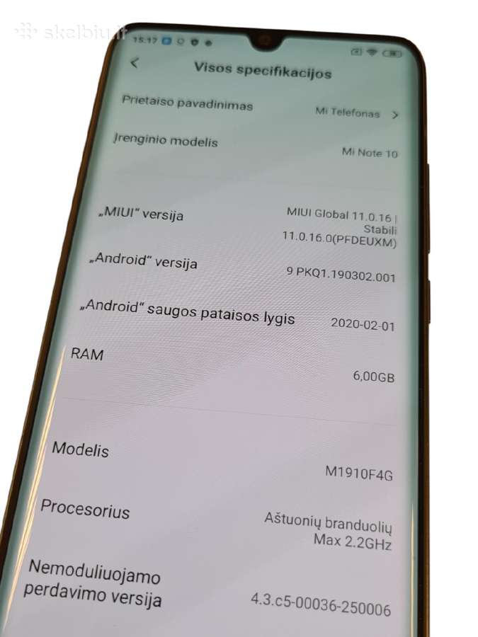 Xiaomi Mi Note 10 + 3 mėn. garantija - nuotraukos Nr. 4