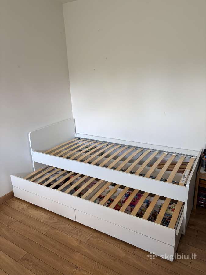 Ikea vaikiška lova su papildomai ištraukiama lova