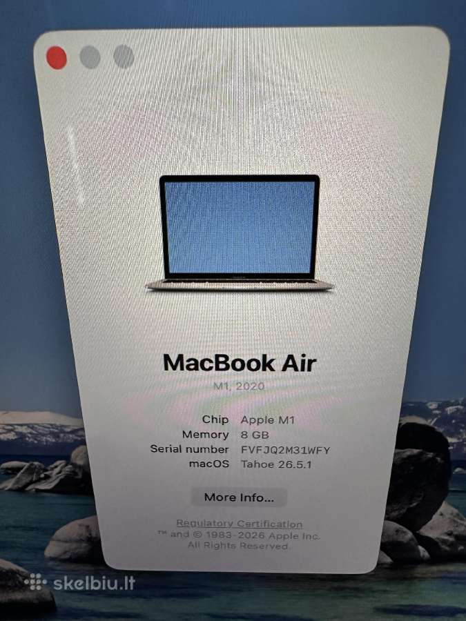 MacBook air M1 - nuotraukos Nr. 8
