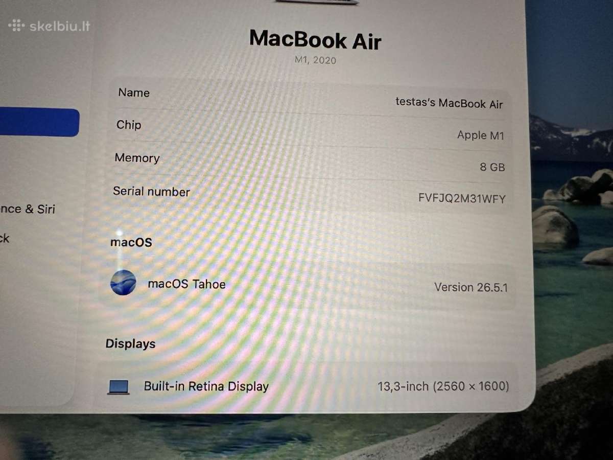 MacBook air M1 - nuotraukos Nr. 9