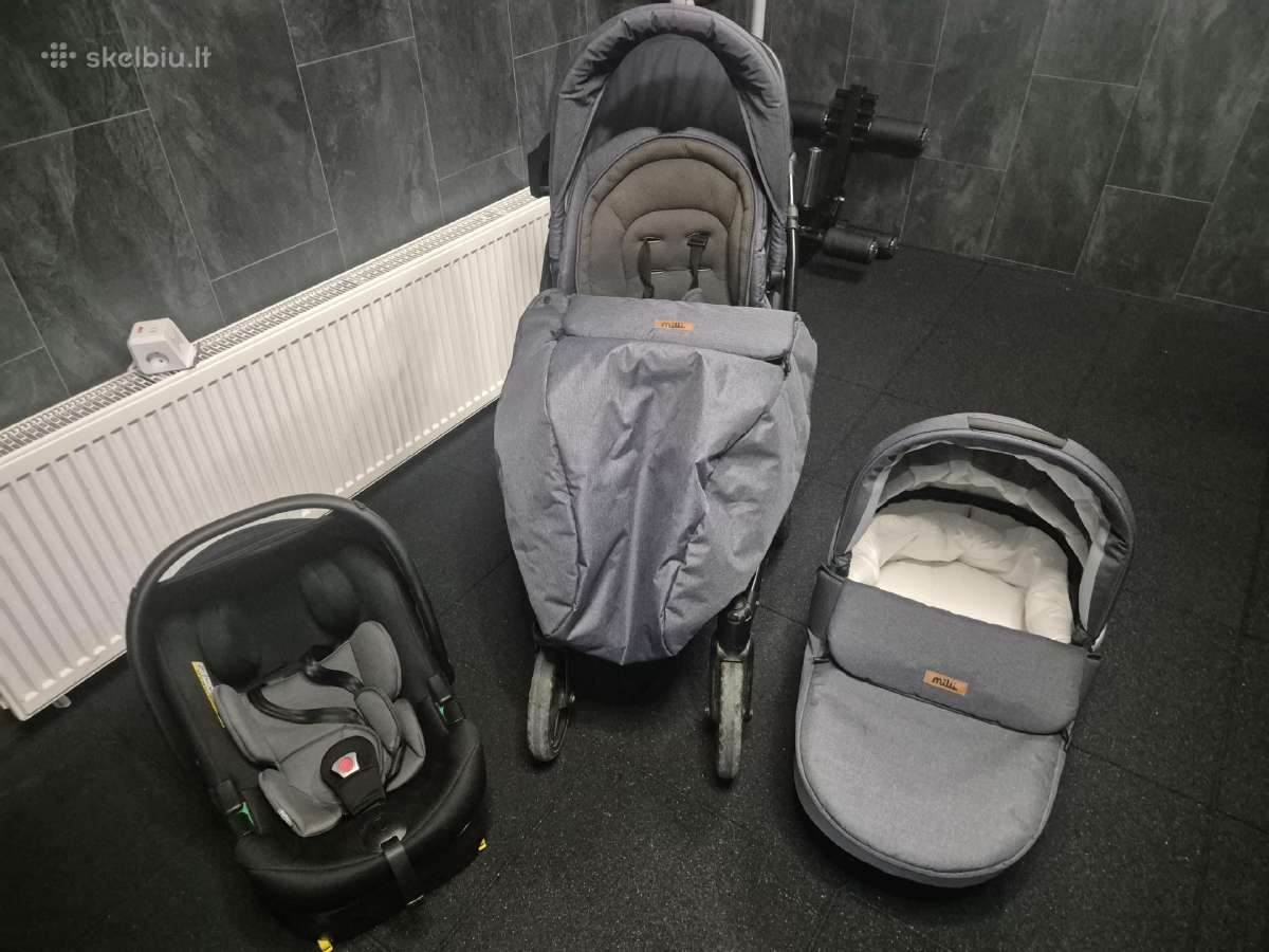 Milli Way Plus 3 in 1 Vėžimėlis ir Isofix kėdutė - nuotraukos Nr. 4