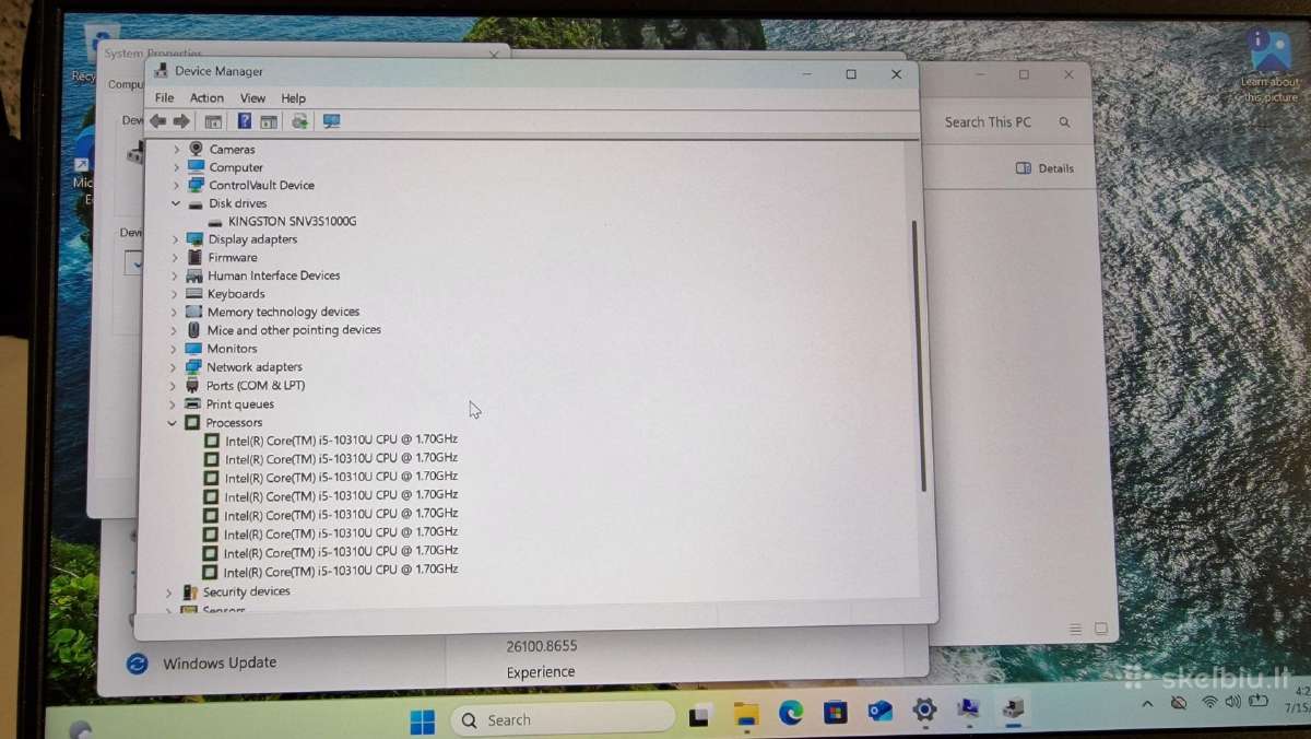 Dell 5310 i5-10310u 32gb 960gb - nuotraukos Nr. 10