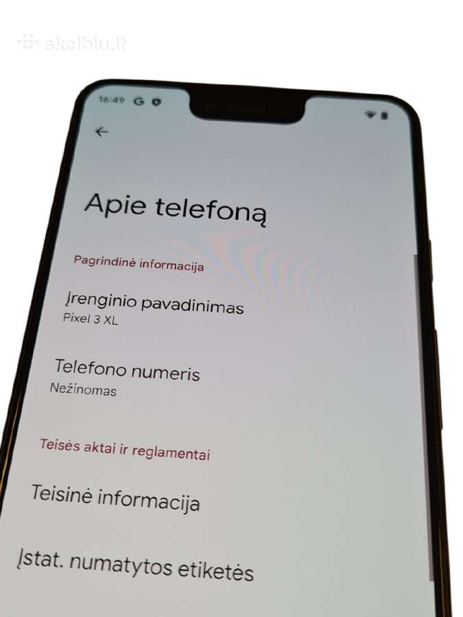 Google Pixel 3 XL + 3 mėn. garantija - nuotraukos Nr. 4