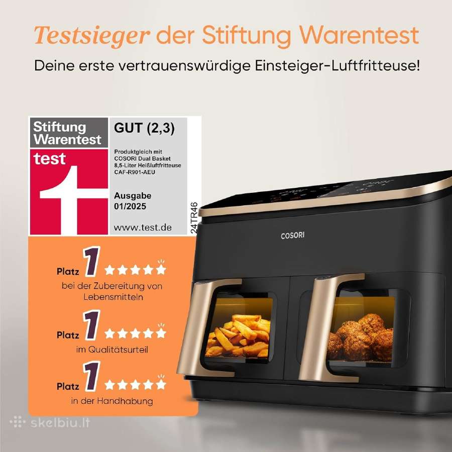 Cosori XXL karšto oro gruzdintuvė 8,5l - nuotraukos Nr. 2