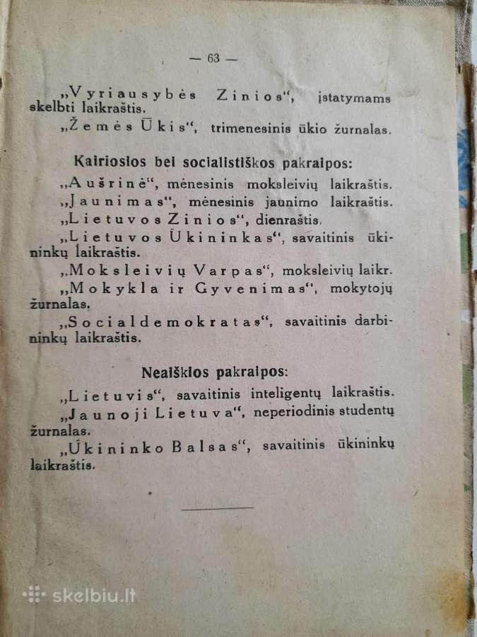 "Jaunam spaudos veikėjui" 1926m Pavasario leidinys - nuotraukos Nr. 9