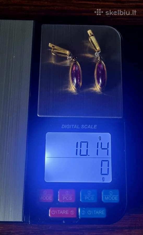 Auksiniai auskarai, 750 praba, 10,14 g. - nuotraukos Nr. 3