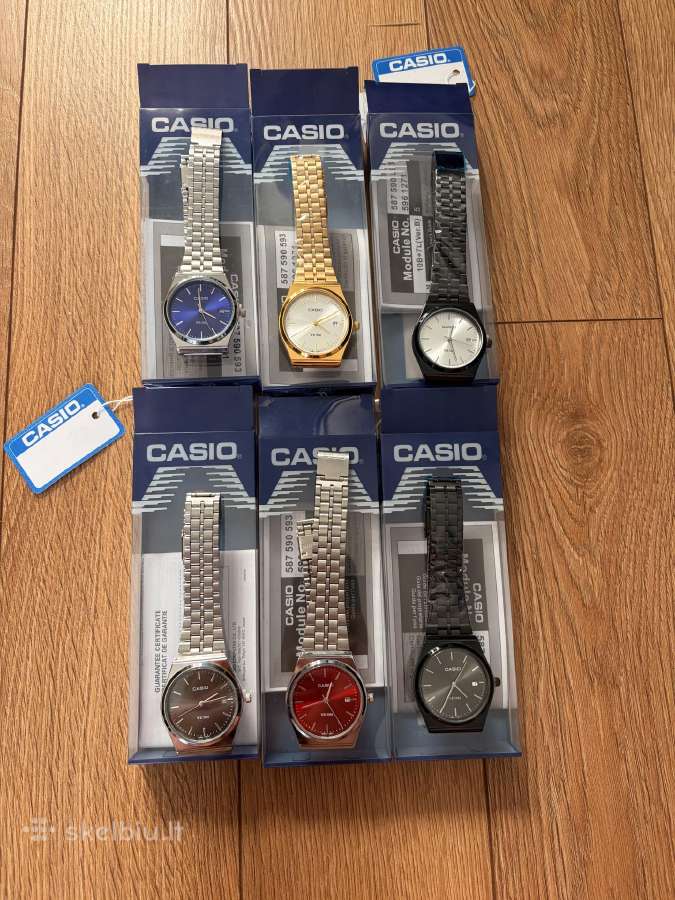 Casio laikrodžiai, nauji su etiketėmis.