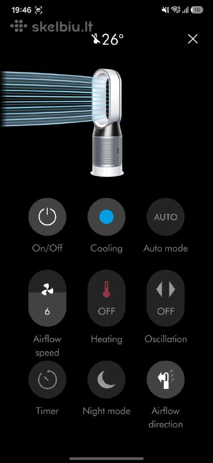 Dyson Pure Hot+cool Hp04 oro valytuvas - nuotraukos Nr. 11